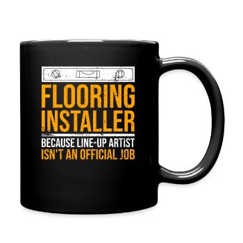 Bodenbelagsverleger Design Für Fliesenverleger - Tasse einfarbig - Schwarz - Rechts