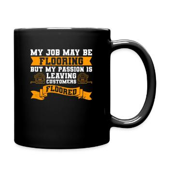 Tile Installer Design Für Bodenleger - Mug uni - noir - Droite