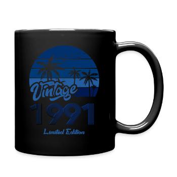 Vintage Year 1991 Limited Edition Blue - Full Colour Mug - black - Right