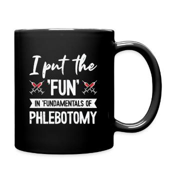 Phlebotomist Phlebotomy Nurse Tech - Full Colour Mug - black - Right