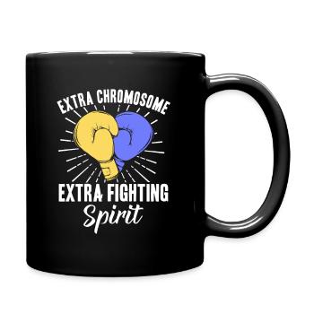 Welt-Down-Syndrom-Tag Boxen Sport Boxhandschuhe - Tasse einfarbig - Schwarz - Rechts