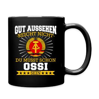 Ostdeutschland Osten Ossi DDR Heimat Ostblock - Tasse einfarbig - Schwarz - Rechts