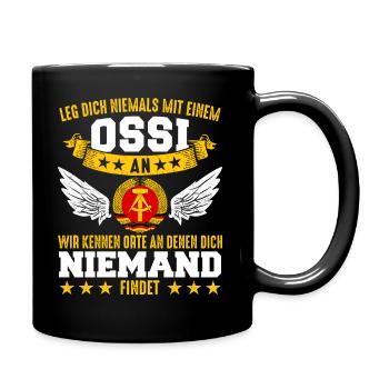Ostdeutschland Osten Ossi DDR Heimat Ostblock - Tasse einfarbig - Schwarz - Rechts