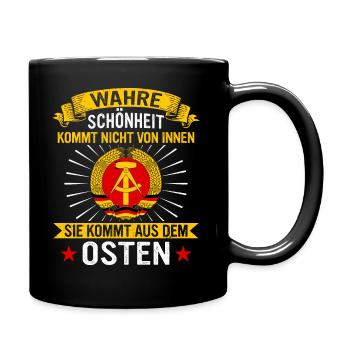 Ostdeutschland Osten Ossi DDR Heimat Ostblock - Tasse einfarbig - Schwarz - Rechts