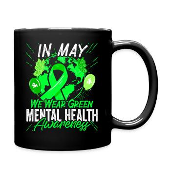 Nous portons un jumelage vert de sensibilisation à la santé mentale - Mug uni - noir - Droite