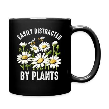 Easiliy Distracted By Marguerites - Full Colour Mug - black - Right