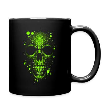 Totenkopf Skull - Tasse einfarbig - Schwarz - Rechts