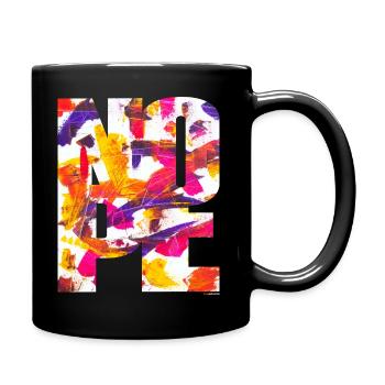 NOPE - sei kein Ja - Sager! - Tasse einfarbig - Schwarz - Rechts