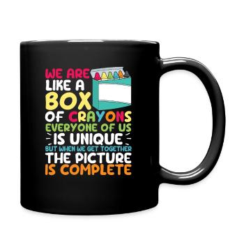 Back to School Teacher We are like a box - Full Colour Mug - black - Right