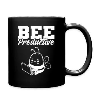 Bee Productive Office Worker - Full Colour Mug - black - Right