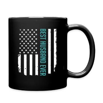 Meilleur mari jamais Cadeaux de drapeau américain pour le père - Mug uni - noir - Droite