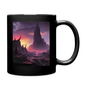 Dämonische Landschaft - Tasse einfarbig - Schwarz - Rechts