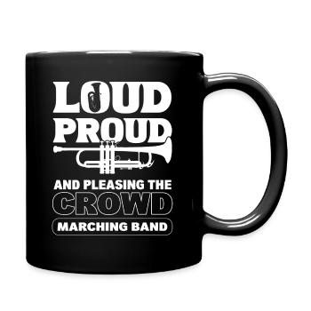 Loud proud marching band trumpeter - Full Colour Mug - black - Right