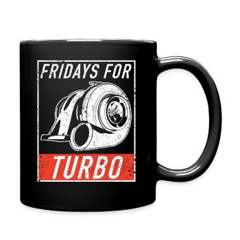 Turbolader Turbo Hubraum Motor Tuning Tuner - Tasse einfarbig - Schwarz - Rechts