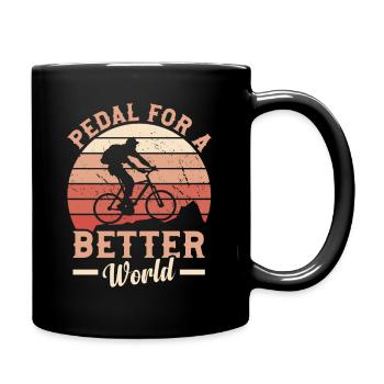 Ride for a better world Bike Bike Tour Bike - Full Colour Mug - black - Right