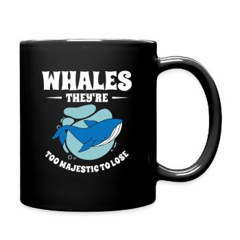 World Wildlife Day Blue Whale Marine Wildlife - Full Colour Mug - black - Right