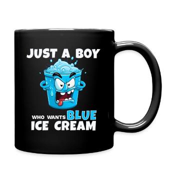 Crème glacée bleue juste un garçon - Mug uni - noir - Droite