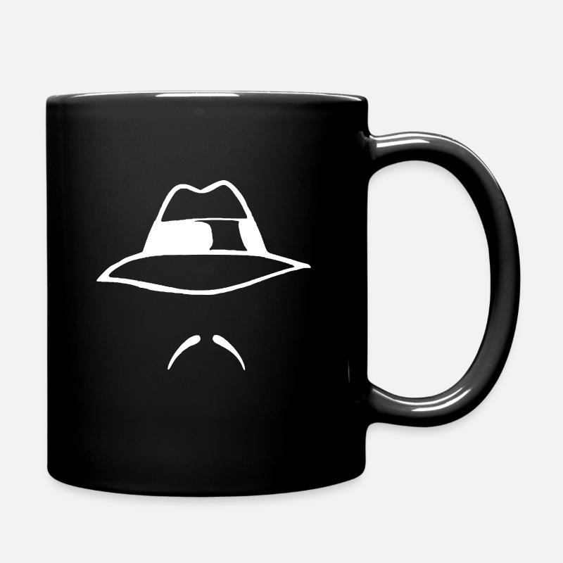 Homme Lowrider Hat & Moustache Chicano Cholo Latino - Mug uni - noir