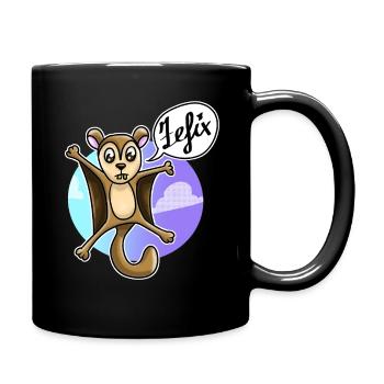 Flughörnchen Fluchhörnchen bayrisch Zefix Schimpfw - Full Colour Mug - black - Right