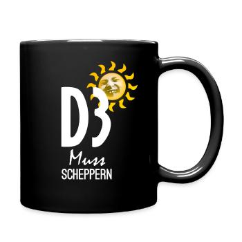 D3 muss scheppern - Tasse einfarbig - Schwarz - Rechts