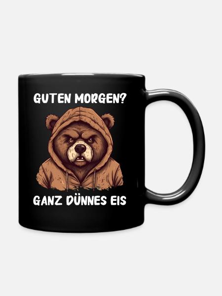 Bär Bären Grizzlybär Braunbär - Tasse einfarbig - Schwarz