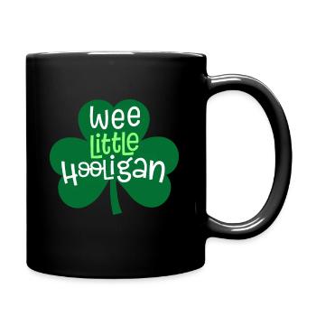 Wee Little Hooligan St Patrick's Day Kids Boys - Full Colour Mug - black - Right