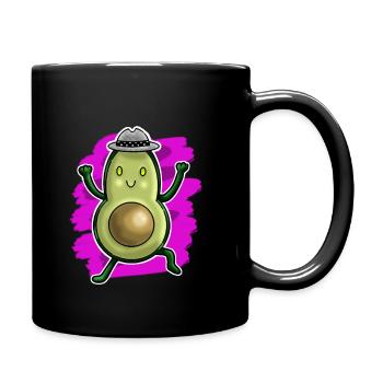 Avocado Ska SKAvocado tanzend Hut - Tasse einfarbig - Schwarz - Rechts