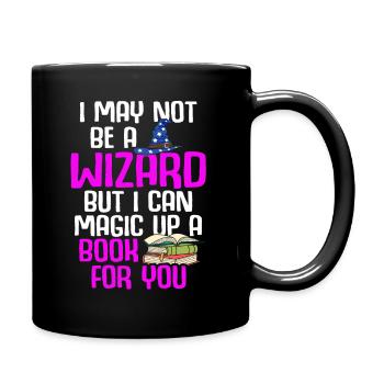 Librarian Bookworm Book Nerd Reading Library - Full Colour Mug - black - Right