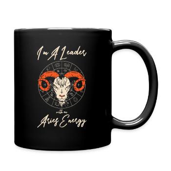 Widder Energie Astrologie Führung Astrologie Fan - Tasse einfarbig - Schwarz - Rechts