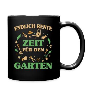 Ruhestand Rentner Rente Pension Renteneintritt - Tasse einfarbig - Schwarz - Rechts