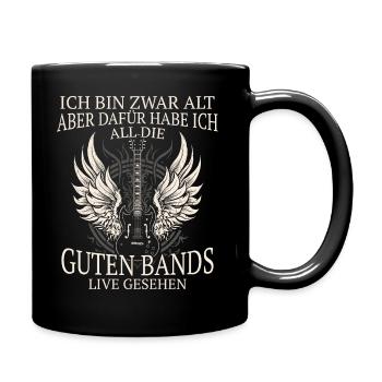Gitarre Gitarrist Blues Gitarrenspieler Rock - Tasse einfarbig - Schwarz - Rechts