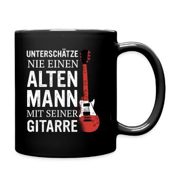 Gitarre Gitarrist Blues Gitarrenspieler Rock - Tasse einfarbig - Schwarz - Rechts