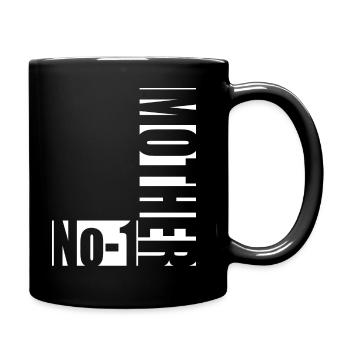 No-1 Mother - Tasse einfarbig - Schwarz - Rechts