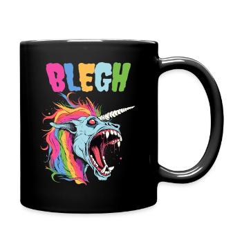 Live Laugh Blegh Blehgssed Heavy Metal Unicorn - Full Colour Mug - black - Right