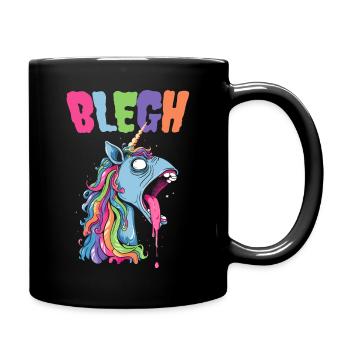 Live Laugh Blegh Blehgssed Heavy Metal Unicorn - Full Colour Mug - black - Right