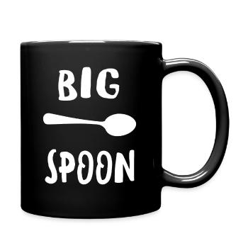 Big Spoon - Funny Matching Family Couple - Full Colour Mug - black - Right