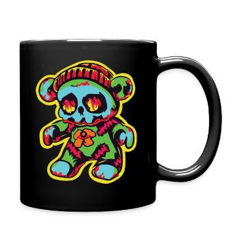 Horror Gruseliger Bär Halloween Schreck Bär - Tasse einfarbig - Schwarz - Rechts