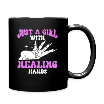 Massagetherapeutin Therapie lizenzierter Masseur - Tasse einfarbig - Schwarz - Rechts