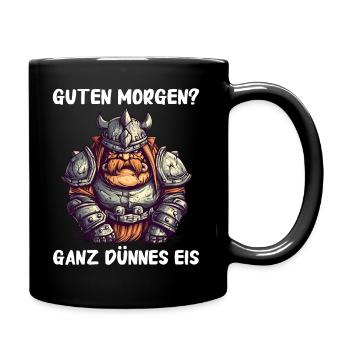 Deus Vult Kreuzritter Tempelritter Mittelalter - Tasse einfarbig - Schwarz - Rechts