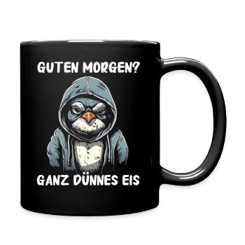 Pinguin Zwergpinguine Kaiserpinguin - Tasse einfarbig - Schwarz - Rechts