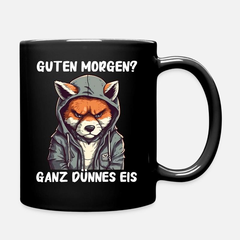 Fuchs Füchse Wildtier Waldtier Rotfuchs - Tasse einfarbig - Schwarz