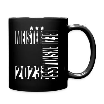 Meister Bezirksklasse 2023 Aufstiegstrikot - Tasse einfarbig - Schwarz - Rechts