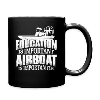 L’éducation est importante, mais mon hydroglisseur est important - Mug uni - noir - Droite