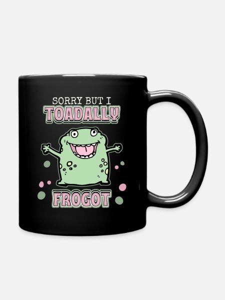 Crapaud grenouille, crapaud drôle de dicton, jeu de mots - Mug uni - noir