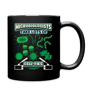 Microbiologist, Microbiology, funny saying, Pun - Full Colour Mug - black - Right