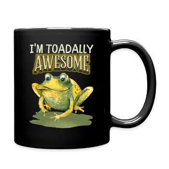 Grenouille drôle de dicton, jeu de mots, crapaud génial - Mug uni - noir - Droite