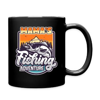 Fishing, Fishing, Fishing Adventure Mom Saying - Full Colour Mug - black - Right