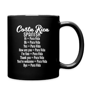 Costa Rica Espagnol Pura Vida Souvenir - Mug uni - noir - Droite