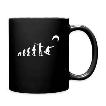 Kitersurfer Evolution Kiteboarding Kitesurfen - Tasse einfarbig - Schwarz - Rechts