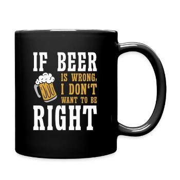 Bierliebhaber Brauerei Trinker Lustig Trinkend - Tasse einfarbig - Schwarz - Rechts
